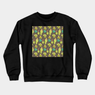 Vector Chibi Succulent Pattern Crewneck Sweatshirt